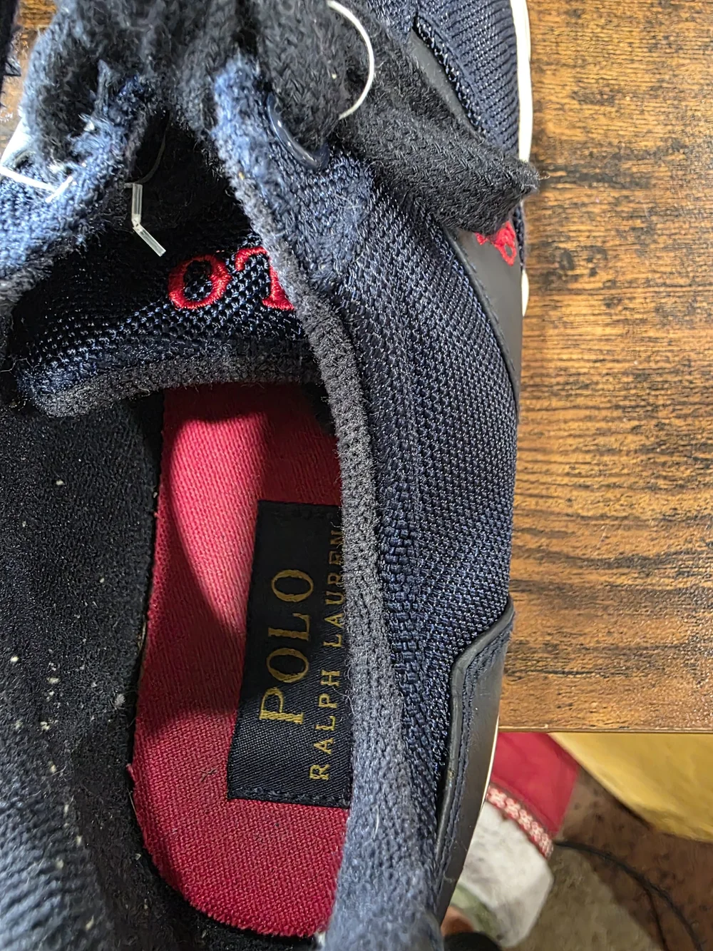 Polo Navy Canvas Low-Top Sneakers